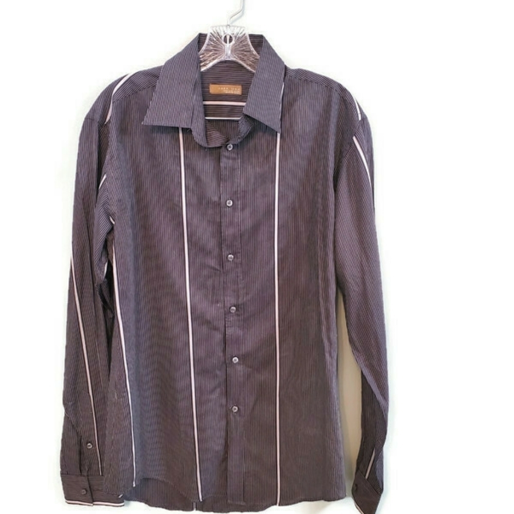 Zara Man Stripe Print Button Down Size Medium